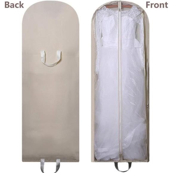 63" Bridal Wedding Gown Dress Garment Bag Extra Large Foldable Portable Travel - Picture 2 of 7
